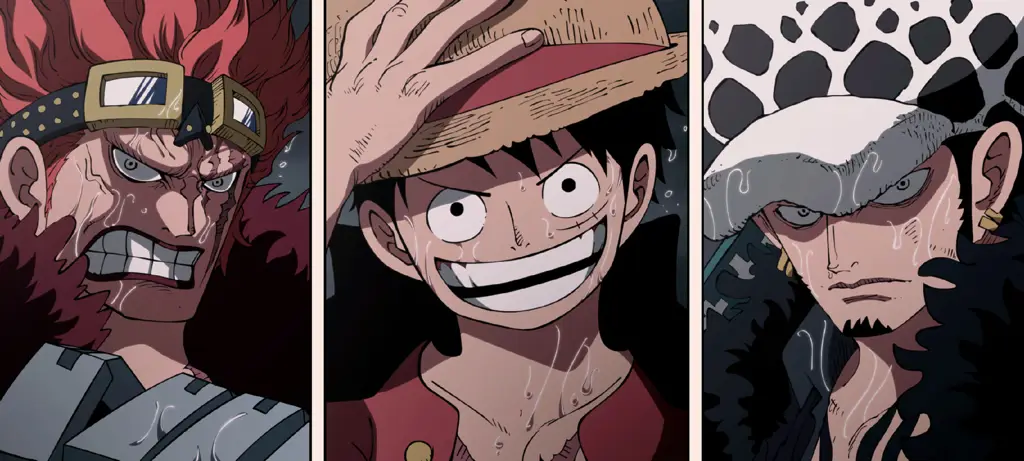 Luffy, Kid, dan Law beraliansi dalam One Piece chapter 1003.