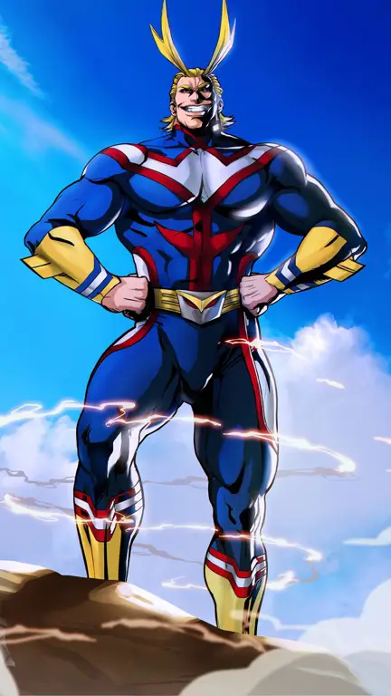 Gambar All Might, pahlawan nomor satu dalam My Hero Academia