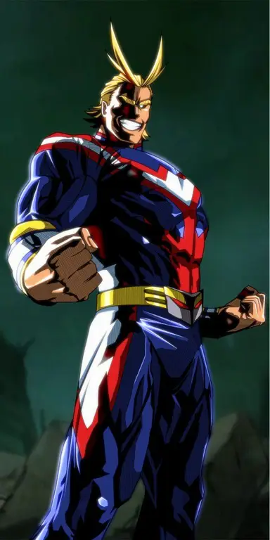 Gambar All Might, pahlawan idola Izuku Midoriya