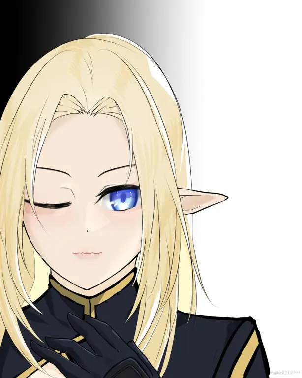 Alpha, salah satu karakter penting dalam Kage no Jitsuryokusha Gambar Alpha dari Kage no Jitsuryokusha