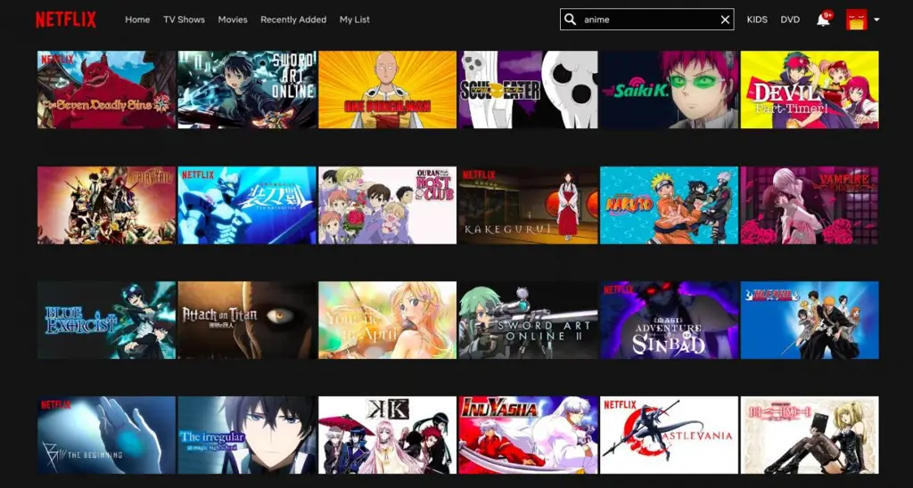 Layanan streaming anime legal