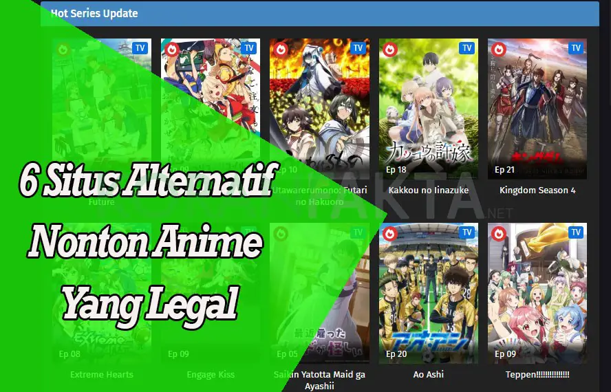 Gambar logo berbagai platform streaming anime legal