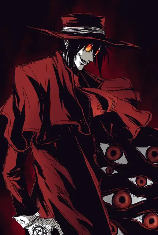 Gambar Alucard dari anime Hellsing