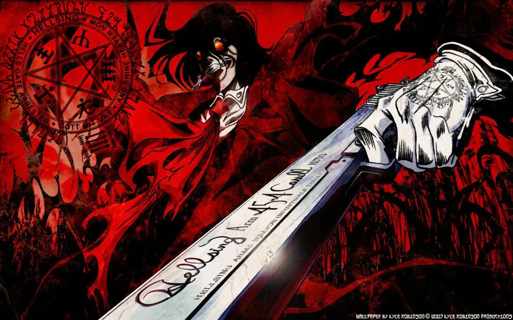 Gambar Alucard, karakter utama dari Hellsing