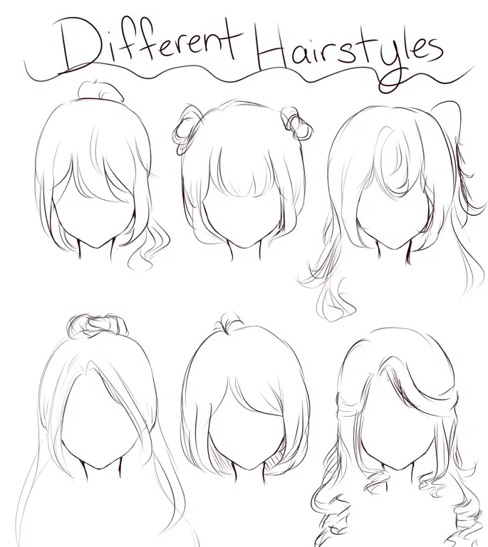 Tutorial menggambar rambut anime