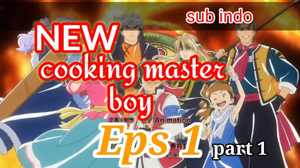 Gambar berbagai hidangan lezat dalam anime Cooking Master Boy