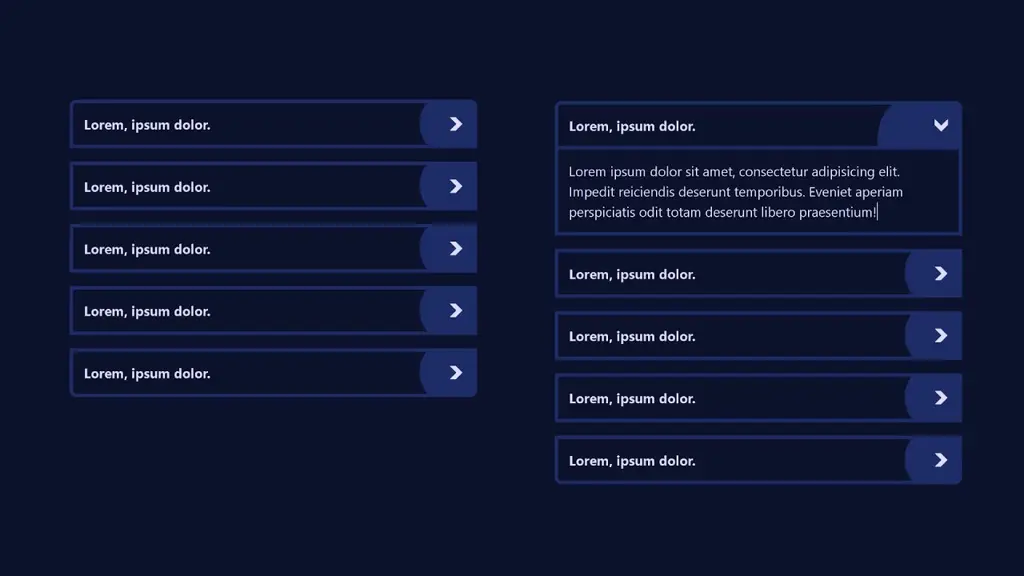 Contoh animasi akordion responsif