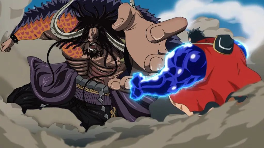 Animasi pertarungan Luffy vs Kaido di Wano