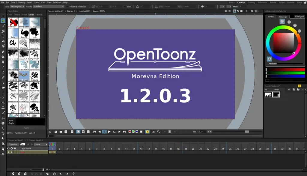 Contoh animasi yang dibuat menggunakan OpenToonz