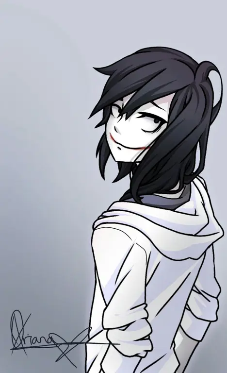 Animasi creepypasta Jeff the Killer yang menyeramkan