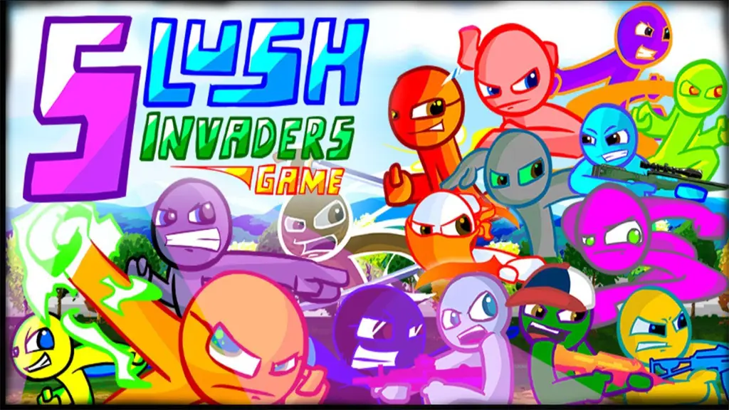 Gambar gameplay Slush Invaders yang menampilkan animasi dan karakternya