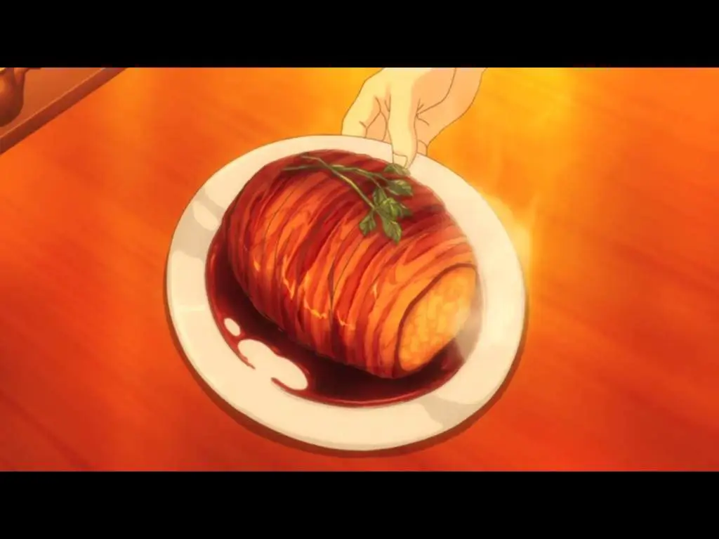 Gambar animasi makanan yang lezat dalam anime Food Wars!