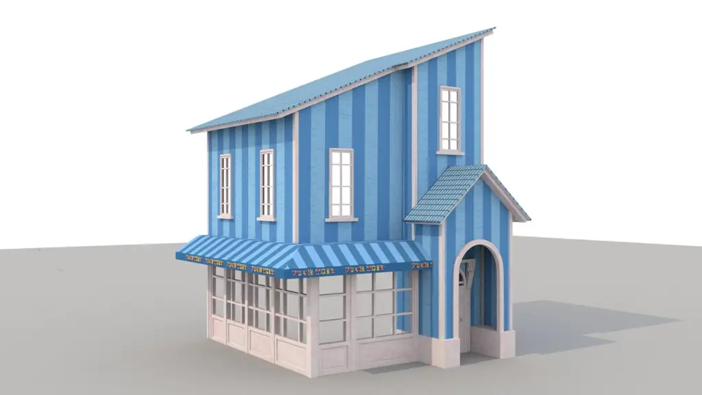 Model rumah 3D dengan animasi