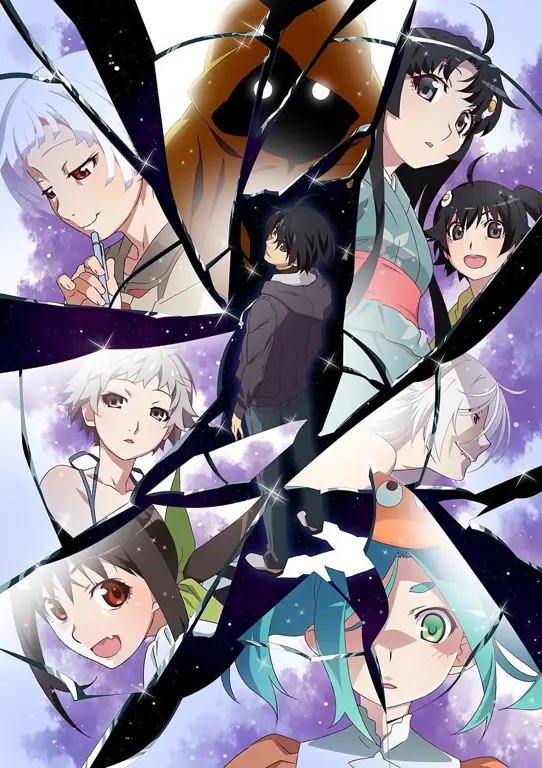 Animasi opening Zoku Owarimonogatari yang penuh warna dan gaya