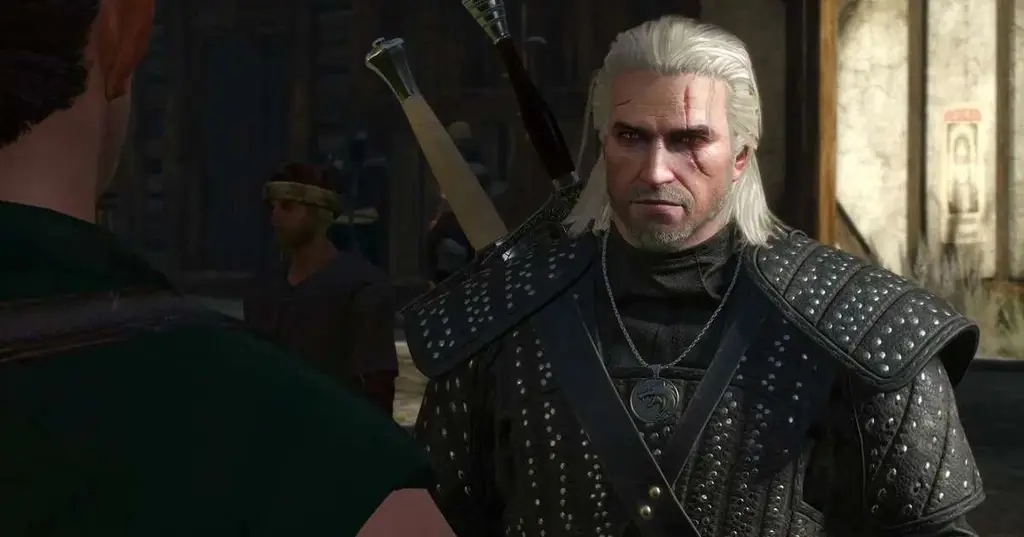 Geralt bertarung dengan berbagai animasi yang memukau.