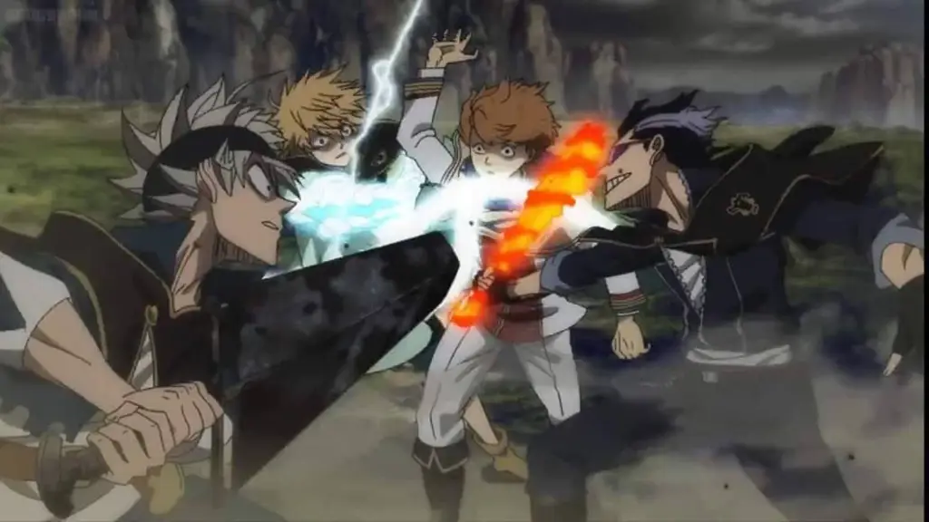 Adegan pertarungan dalam anime Black Clover