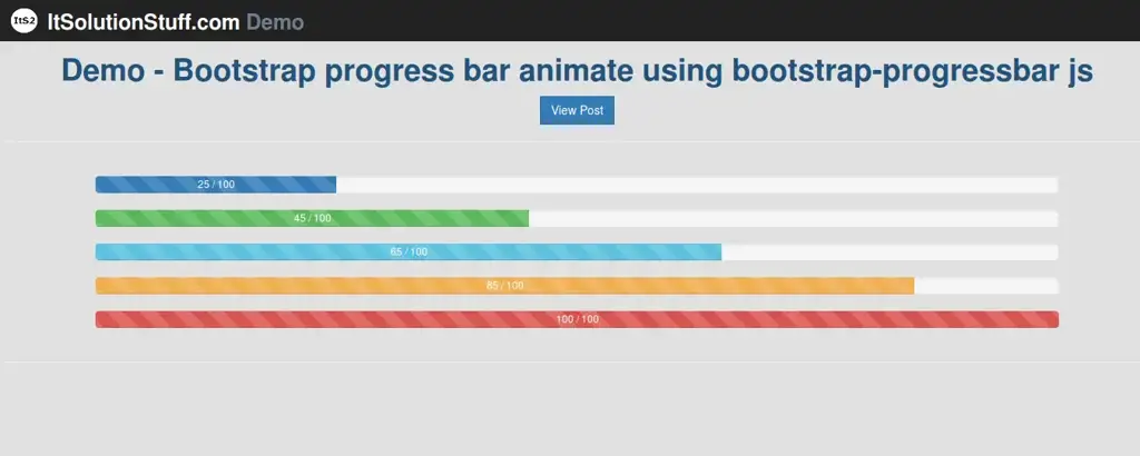 Contoh animasi progress bar dengan JavaScript