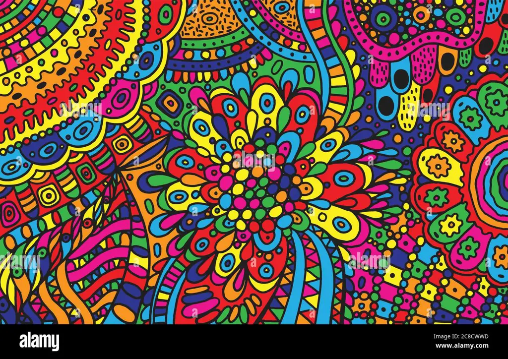 Contoh animasi yang terinspirasi oleh seni psychedelic