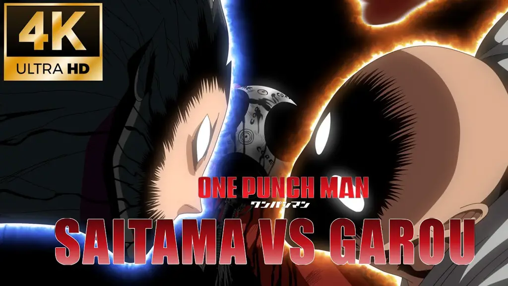 Adegan pertarungan Saitama vs Garou yang spektakuler