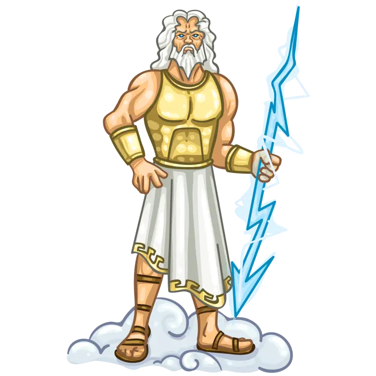 Animasi Zeus bergaya kartun