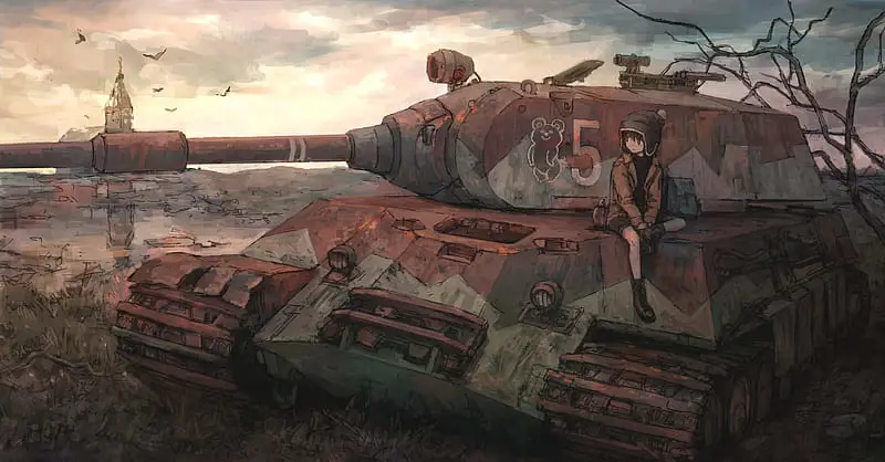 Gambar anime pertempuran tank