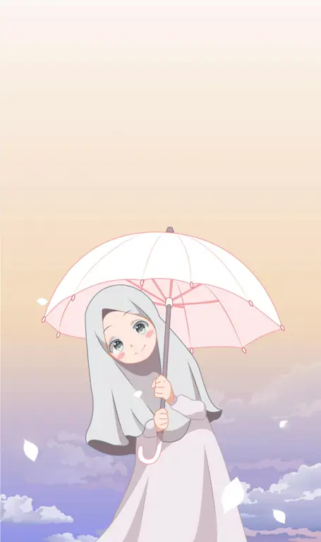 Gambar anime gadis berhijab cantik