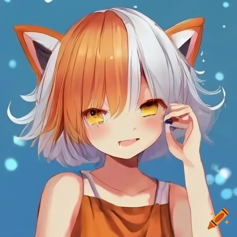 Gambar anime gadis imut dengan telinga kucing