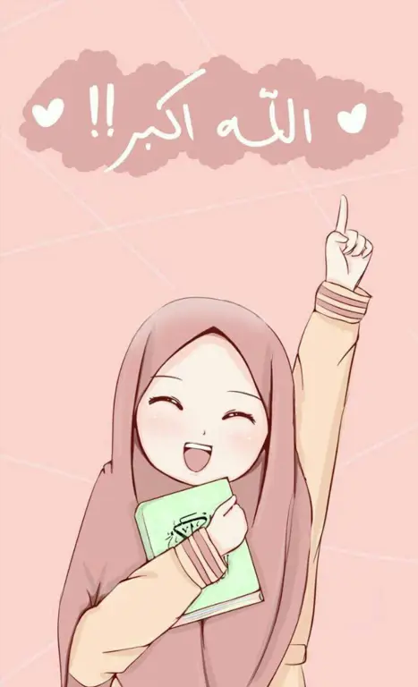 Gambar anime muslimah dengan gaya modern dan kontemporer