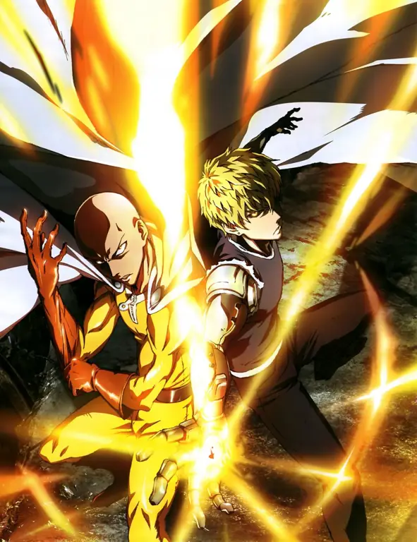 Gambar cuplikan adegan dari anime One Punch Man