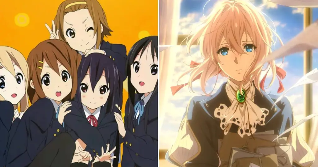 Gambar beberapa anime pemenang penghargaan dari Kyoto Animation