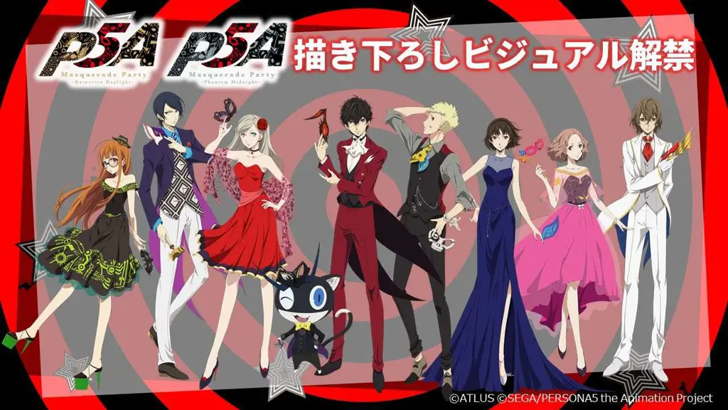 Gambar yang menampilkan adegan dari anime Persona 5: The Animation.