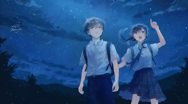 Pasangan anime sekolah yang lucu dan romantis