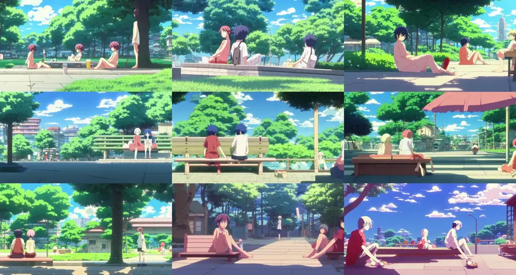 Pemandangan indah dalam anime slice of life