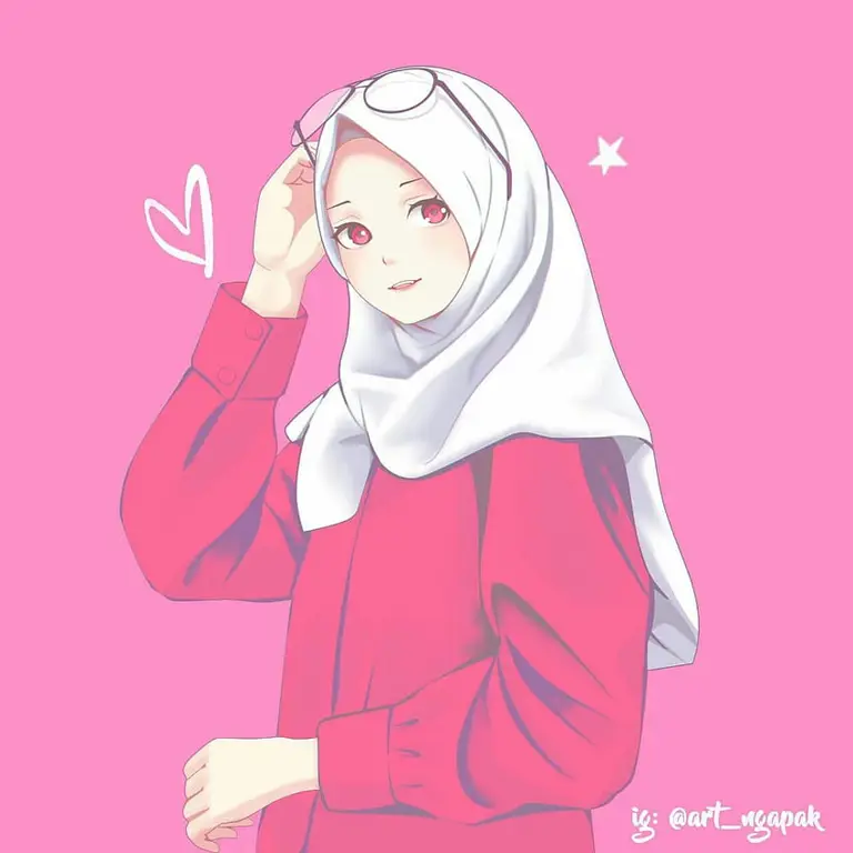 Gambar anime wanita bercadar