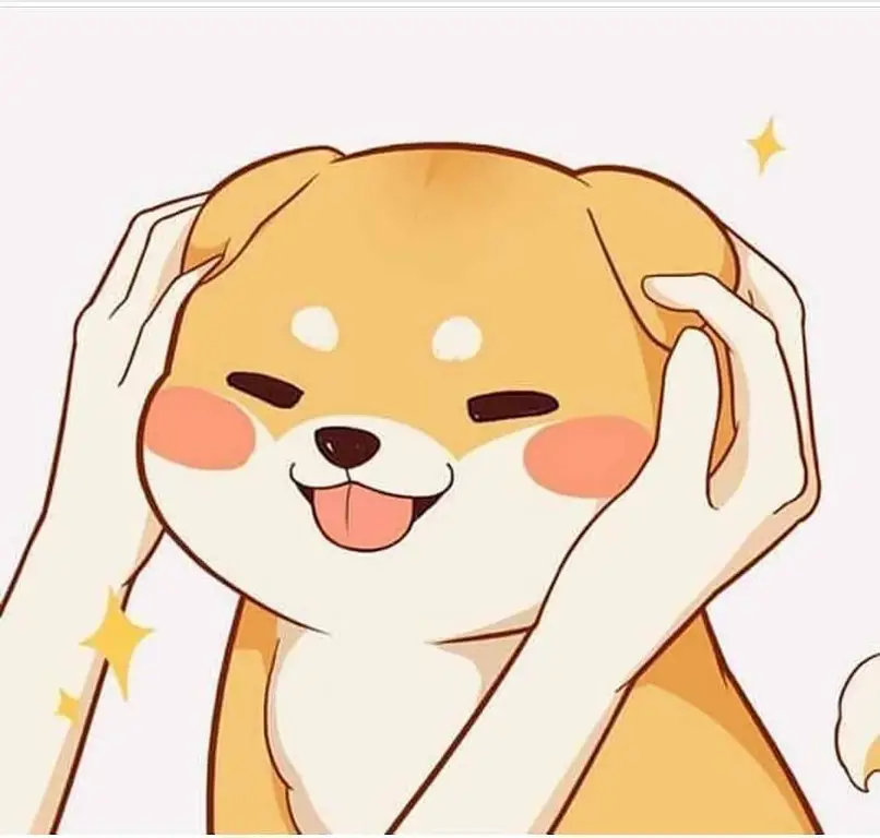 Gambar anjing anime yang lucu