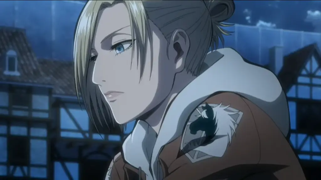 Gambar Annie Leonhart dalam OVA Lost Girl yang kehilangan ingatannya.