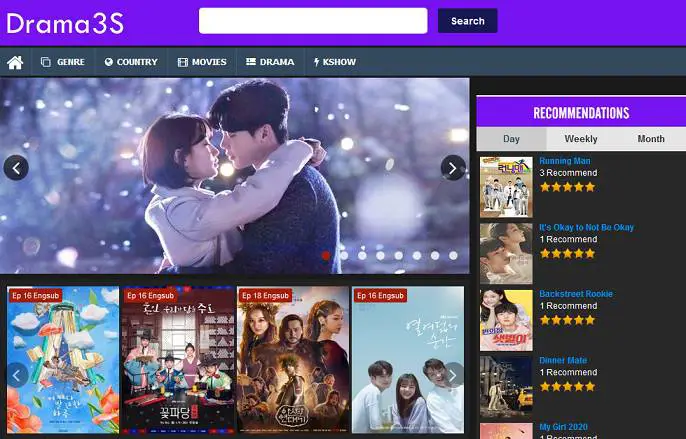 Antarmuka streaming drama Korea