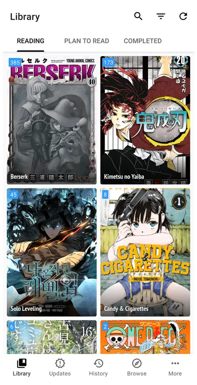 Gambar aplikasi baca manga online