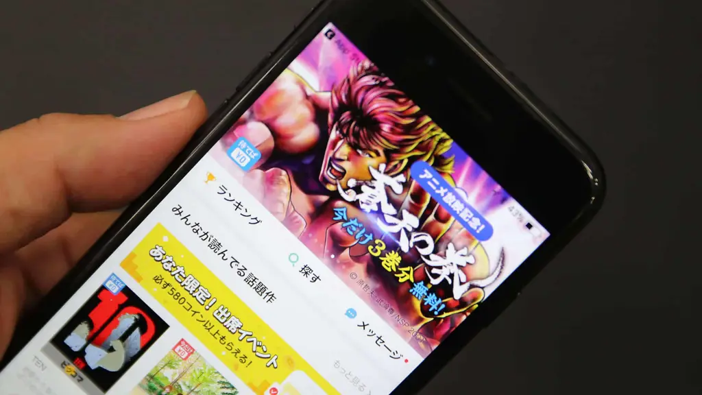 Gambar aplikasi membaca manga di smartphone