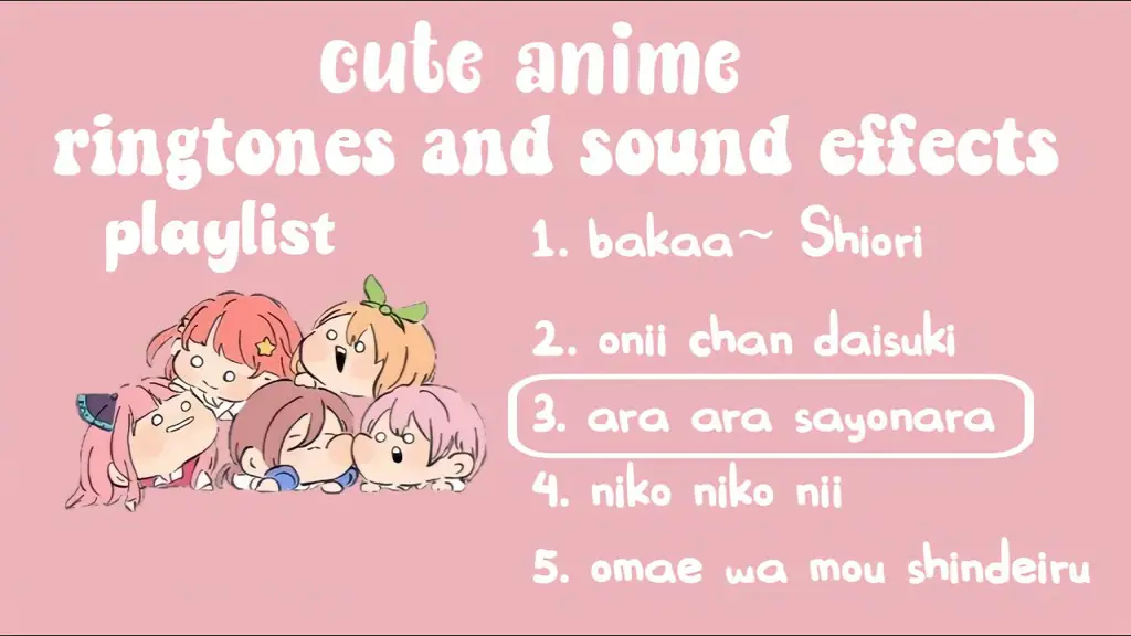 Berbagai aplikasi ringtone anime