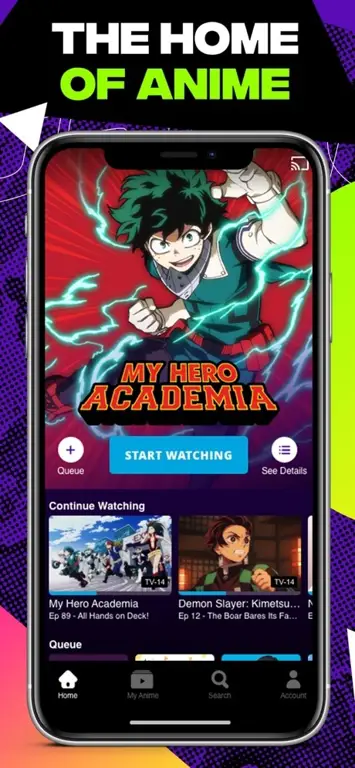 Gambar berbagai aplikasi streaming anime terbaik