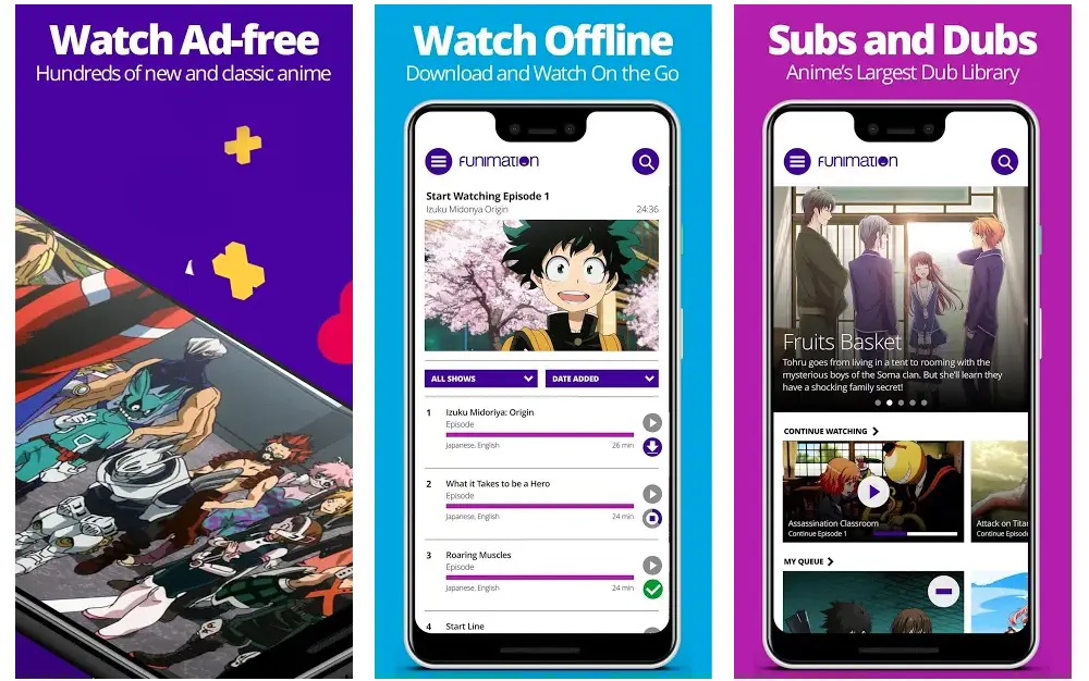 Gambar berbagai aplikasi streaming anime di layar ponsel