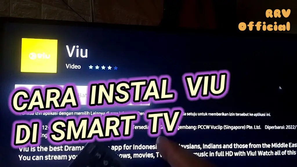 Antarmuka aplikasi Viu