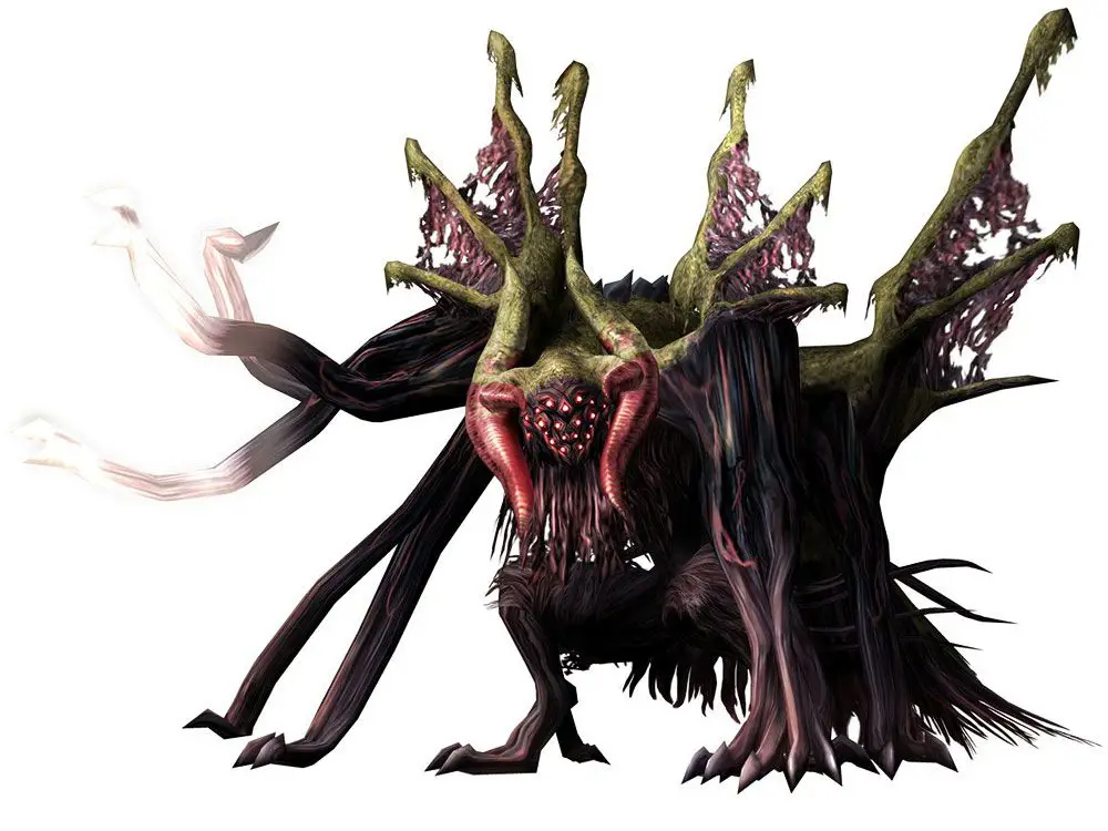 Gambar desain monster Aragami dari game God Eater