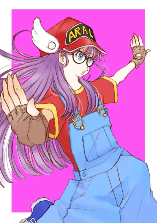 Gambar Arale Norimaki sedang beraksi