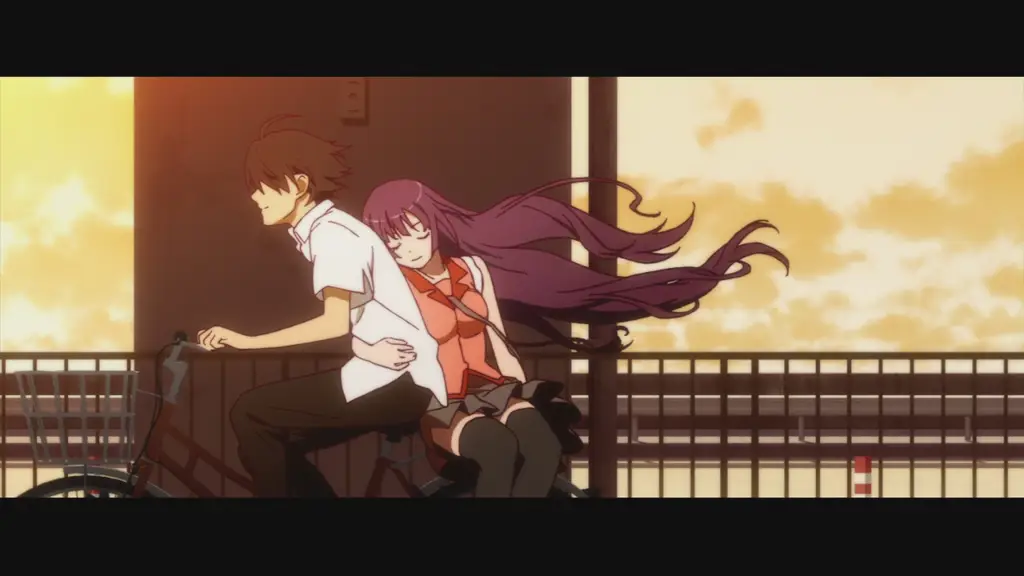 Gambar Araragi Koyomi dan Senjougahara Hitagi