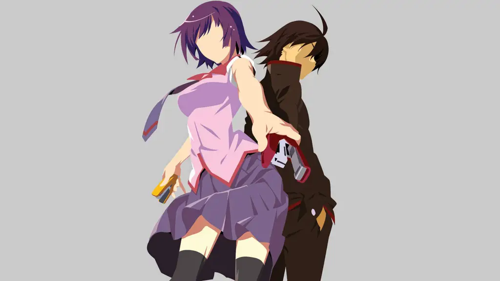 Gambar Araragi Koyomi dan Senjougahara Hitagi