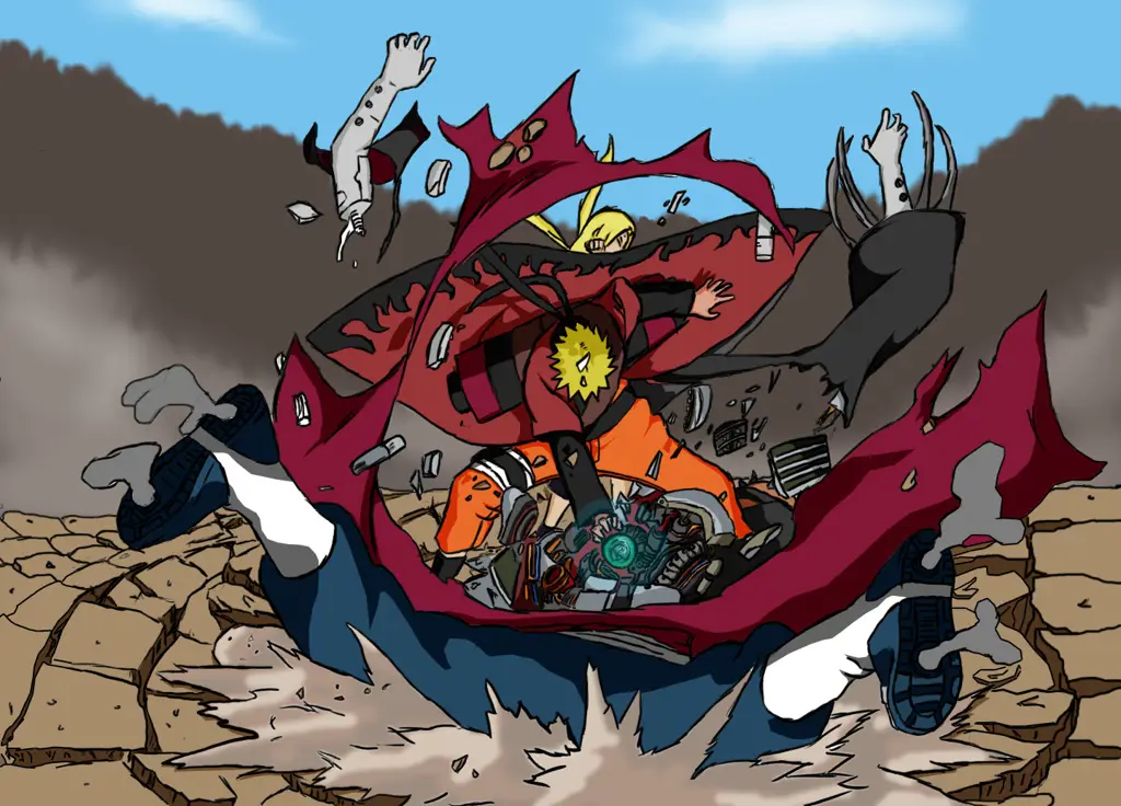 Gambar dari arc Pain Invasion dalam Naruto Shippuden.