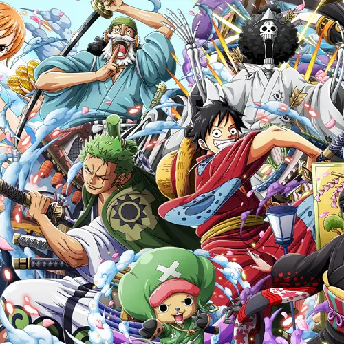 Gambar yang menggambarkan arc Wano Country dalam anime One Piece