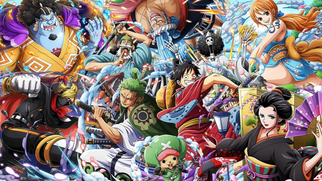 Gambar pemandangan Wano Country dalam anime One Piece